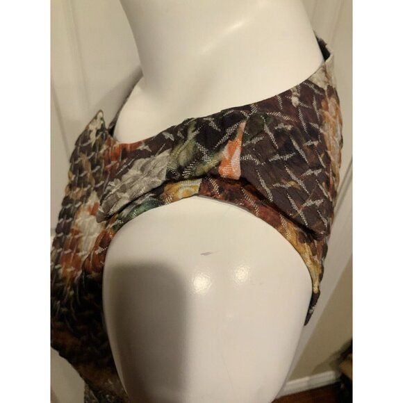 Tabitha Brown Floral "Tema" Quilted Dress W/ Bows at Shoulders, Size 4 (US) - Picture 8 of 9